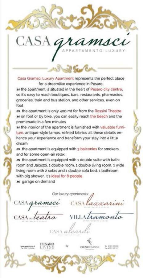 פסארו Casa Gramsci Luxury Apartment מראה חיצוני תמונה